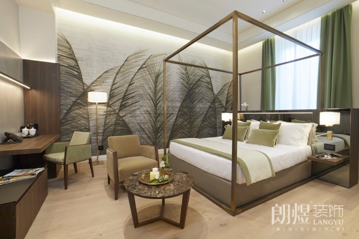 自然主題酒店裝修效果圖，充滿(mǎn)活力的寧?kù)o綠洲