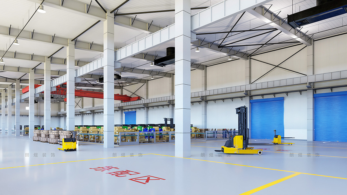 電商倉(cāng)儲(chǔ)中心鋼結(jié)構(gòu)廠(chǎng)房裝修效果圖